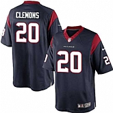 Nike Men & Women & Youth Texans #20 Clemons Navy Team Color Game Jersey,baseball caps,new era cap wholesale,wholesale hats